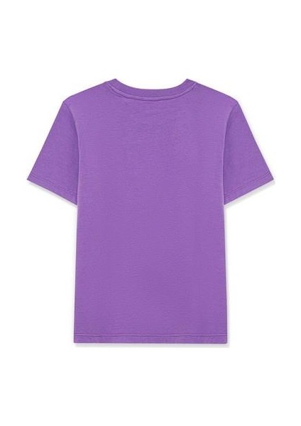 Mavi Logo Baskılı Mor Tişört 6610030-70606