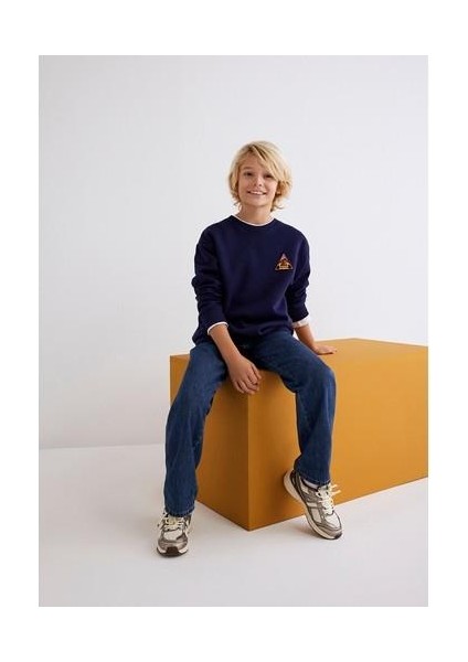 Baskılı Lacivert SWEATSHIRT6S10075-70491 fiyatları