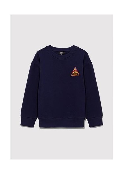 Baskılı Lacivert SWEATSHIRT6S10075-70491 modelleri