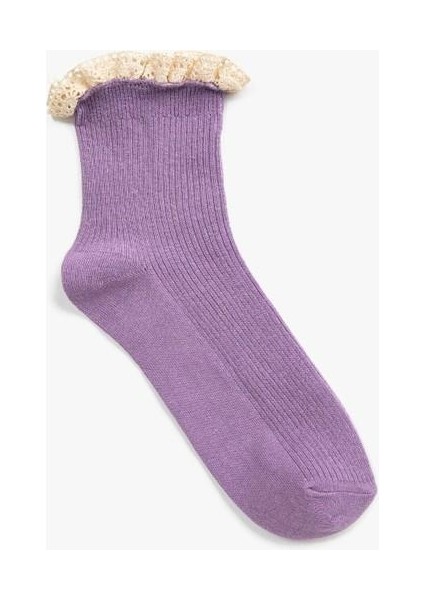 Dantel Detaylı Çorap