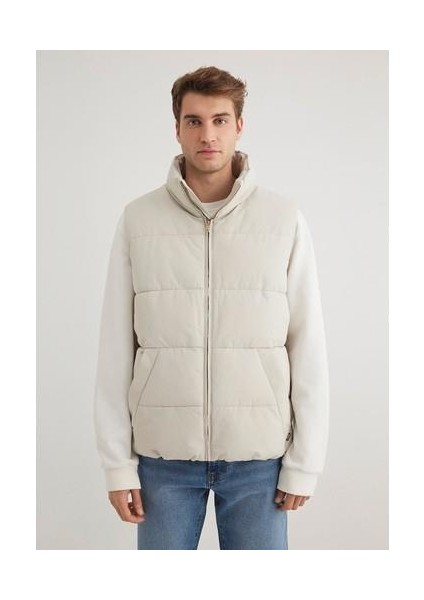 Kapüşonlu Bej Şişme Yelek 0110556-70144 indirimleri
