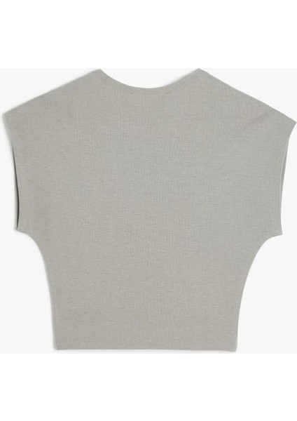Bisiklet Yaka Kolsuz Modal Karışımlı Slim Fit Crop Tişört fiyatları