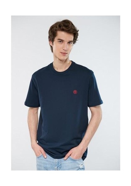 Mavi Logo İşlemeli Kırmızı Basic Tişört 067074-70471