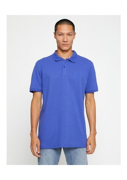 Basic Tişört Polo Yaka Düğmeli Dar Kesim modelleri