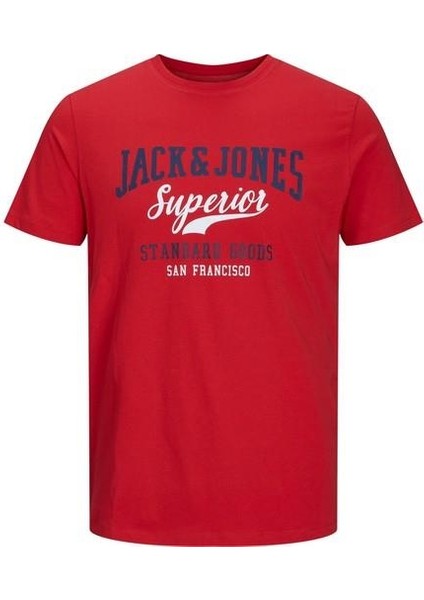 Jjelogo Tee Ss O-Neck 2 Col AW22 Sn True Red