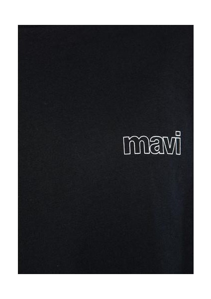Mavi Logo Baskılı Siyah Tişört 1611309-900