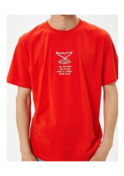 4SAM10913HK 401 Kırmızı Erkek Jersey Kısa Kollu T-Shirt modelleri