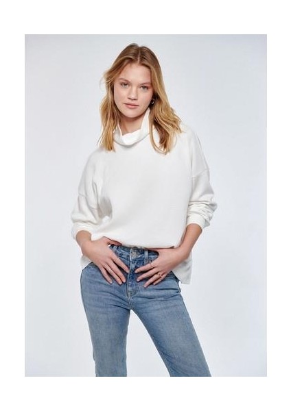 Lux Touch TENCEL TM Beyaz Modal Sweatshirt 1611224-70057