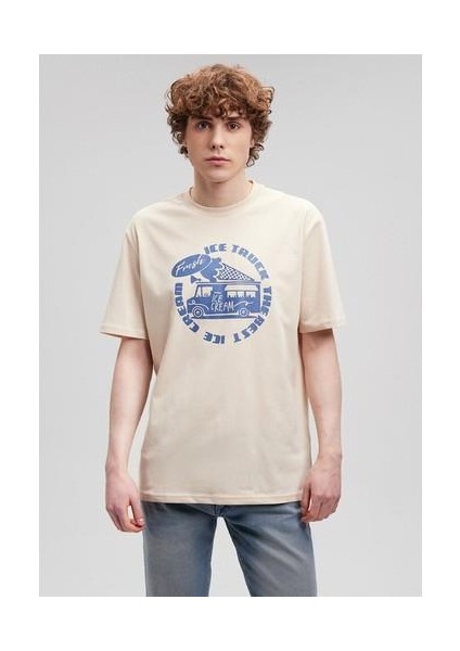 Baskılı Bej Tişört 0612136-70072 modelleri