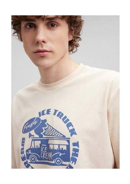 Baskılı Bej Tişört 0612136-70072 indirimleri