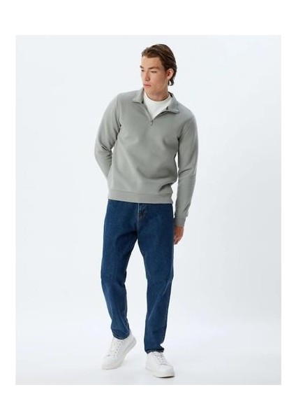 5WAM70002MK 031 Grı Erkek Pamuk Jersey Sweatshırt modelleri