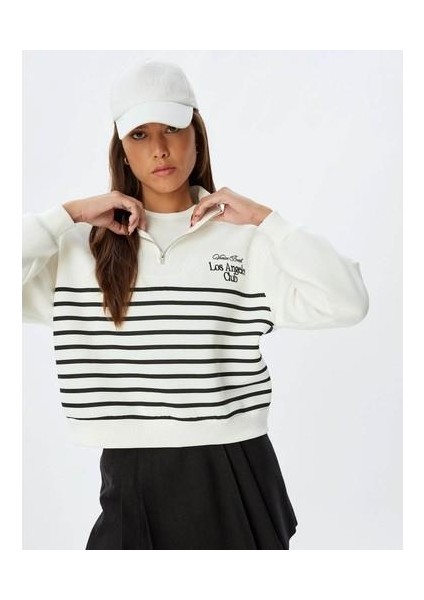 Kadın Sweatshirt Ekru 5WAK10054EK
