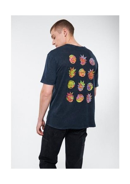 Erkek Rick and Morty Baskılı Antrasit Tişört 067110-34314 fiyatları