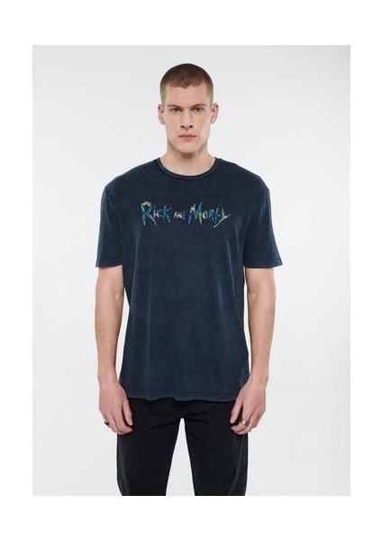 Erkek Rick and Morty Baskılı Antrasit Tişört 067110-34314 modelleri