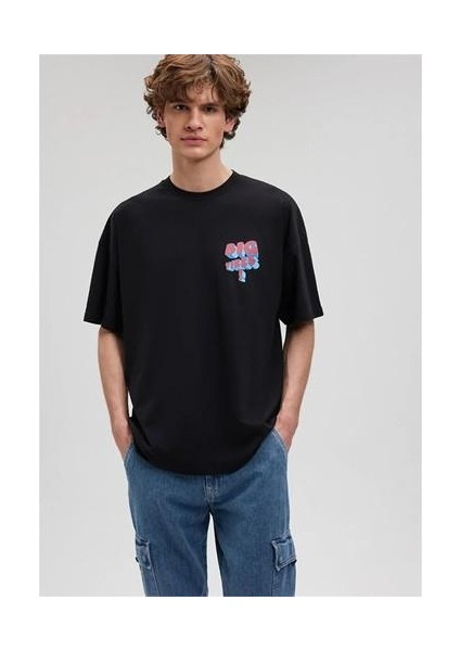 M0612103-900 Siyah Erkek Oversize Big Yıkes T-Shirt fiyatları