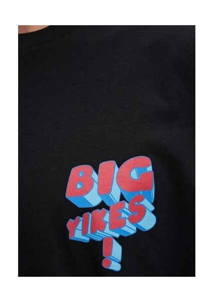 M0612103-900 Siyah Erkek Oversize Big Yıkes T-Shirt modelleri