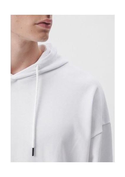 Erkek Kapüşonlu Beyaz Basic Sweatshirt 0610062-620 indirimleri