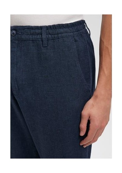 Keten Karışımlı Lacivert Pantolon 0010293-70757 indirimleri