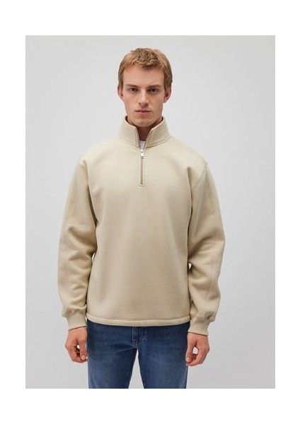 Dik Yaka Bej Sweatshirt 0S10016-70322 modelleri