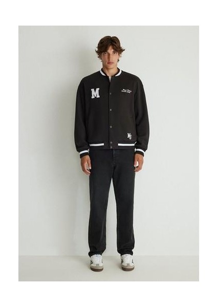 M Logo Baskılı Siyah Kolej CEKETI0S10167-900 fiyatları