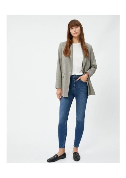 4Wal40046Md Drk Koyu İndigo Kadın Pamuk Denim Pantolon