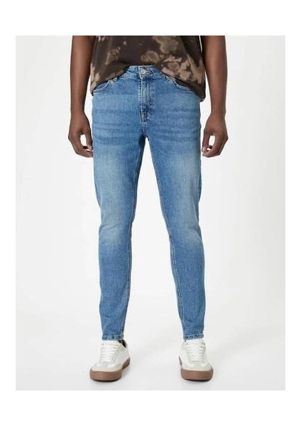 4SAM40059ND Koton Erkek Jean Pantolon Orta Indigo fiyatları