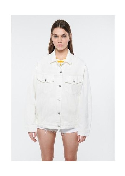 Luna 90lar Kırık Beyaz Jean Ceket 1110177-84112