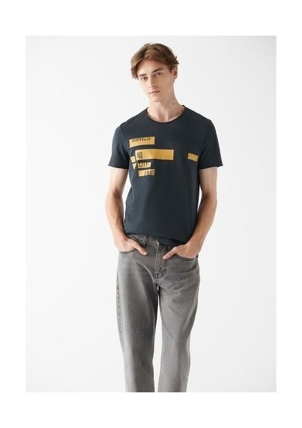 Baskılı Antrasit İstanbul Tişört 064759-24393