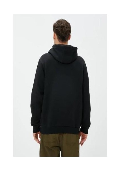 Erkek Basic Kapşonlu Sweat Uzun Kollu Siyah fırsatları