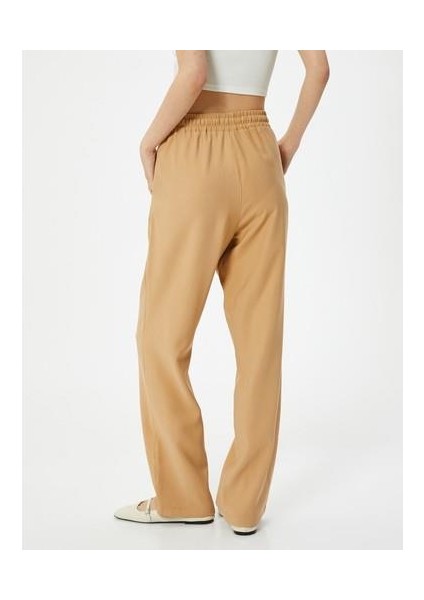 Bol Paça Pantolon Viskoz Kumaş Beli Bağlamalı Cepli fırsatları