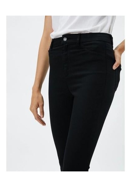 4Wal40056Md Blk Siyah Kadın Pamuk Denim Pantolon indirimleri