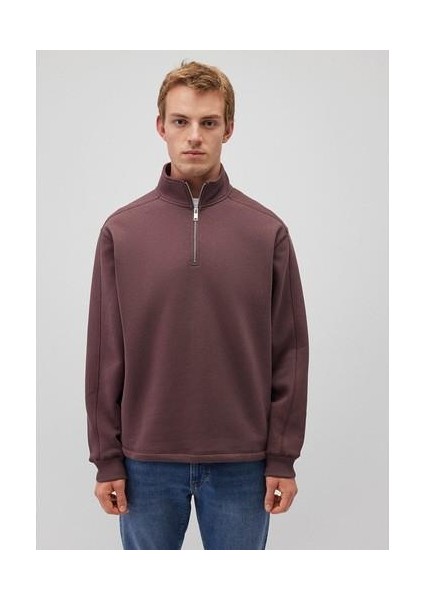 Dik Yaka Kahverengi Sweatshirt 0S10016-70260 modelleri