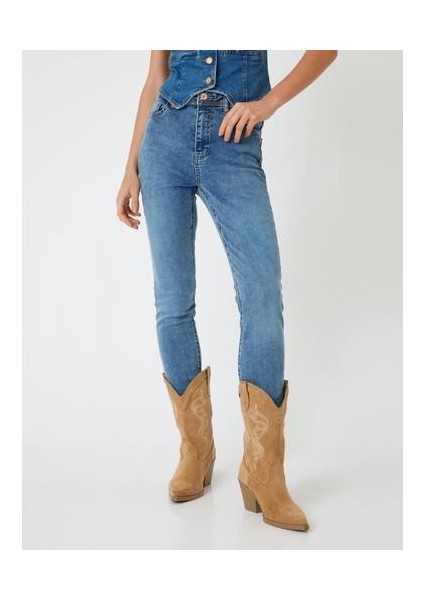 Yüksek Bel Kot Pantolon Skinny Push Up Fit - Skinny Jean modelleri