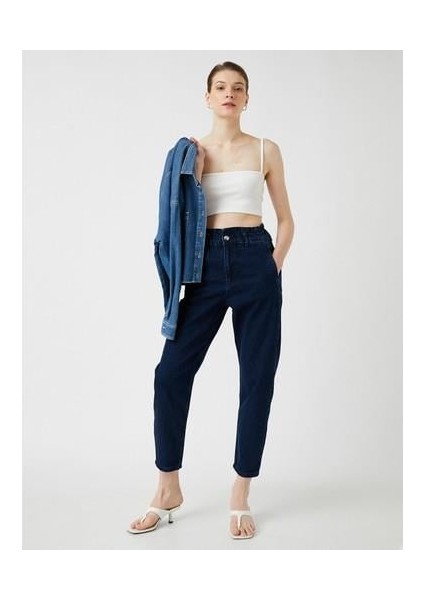 Beli Lastikli Rahat Kesim - Baggy Jean