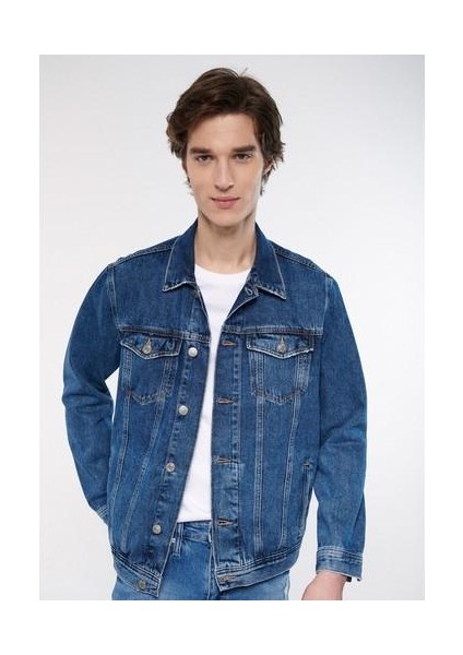 Erkek Drake Mavi Jean Ceket 010143-32230