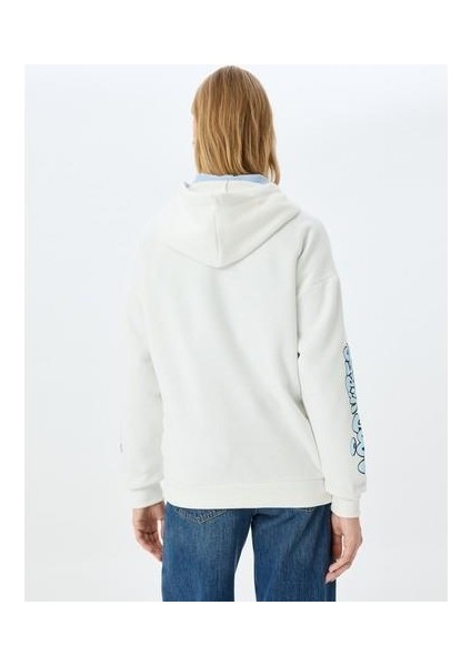 Kolej Baskılı Kapüşonlu Oversize Sweatshirt fırsatları