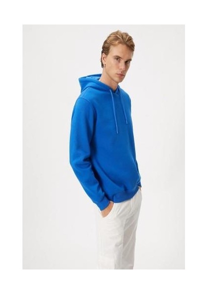 Erkek Basic Kapşonlu Sweat Uzun Kollu