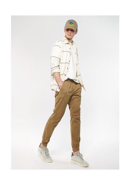 Erkek Bej Jogger Pantolon 000169-33267