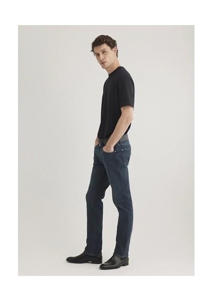 Marcus Lux Black Puslu Koyu Mavi Jean Pantolon 0035189351 fiyatları