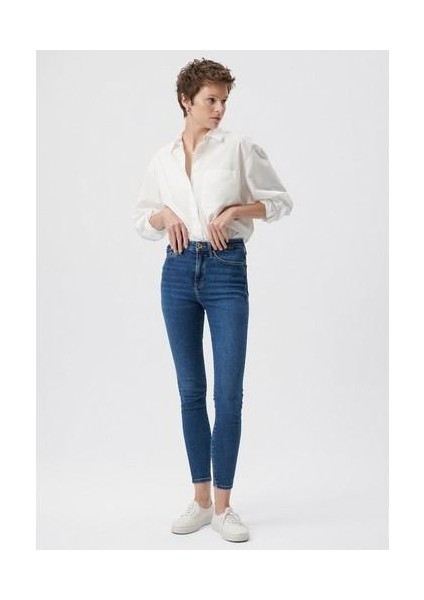 Kadın Serenay Mavi Gold Shape Jean Pantolon 100980-33687 fiyatları