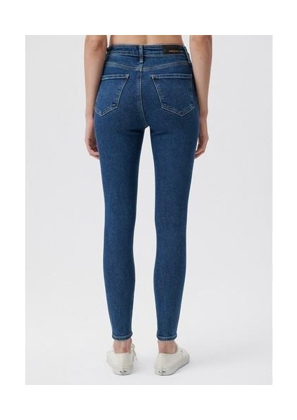 Kadın Serenay Mavi Gold Shape Jean Pantolon 100980-33687 fırsatları