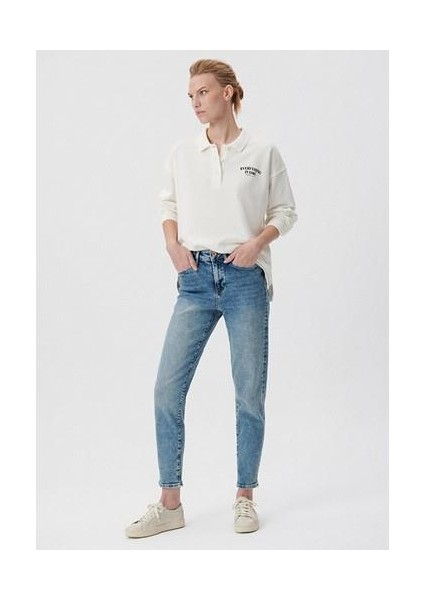 Kadın CINDY Gölgeli Mavi Gold Shape Jean Pantolon 100277-84421