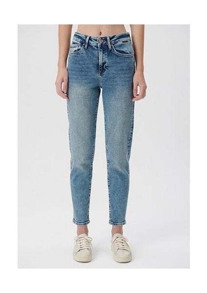 Kadın CINDY Gölgeli Mavi Gold Shape Jean Pantolon 100277-84421 fiyatları