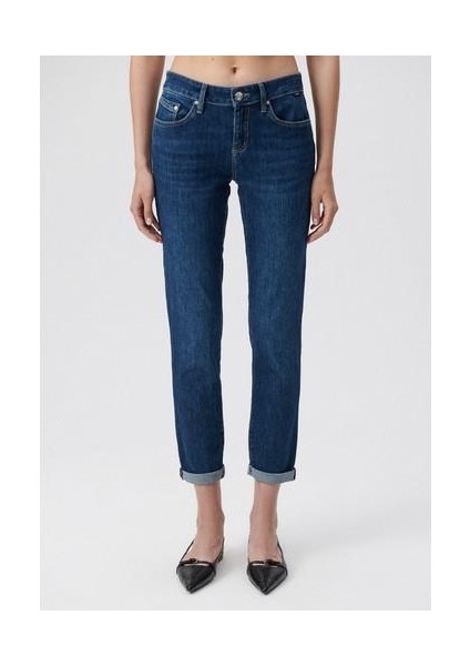 Ada Casual Vintage Koyu Mavi Jean Pantolon 1020535596