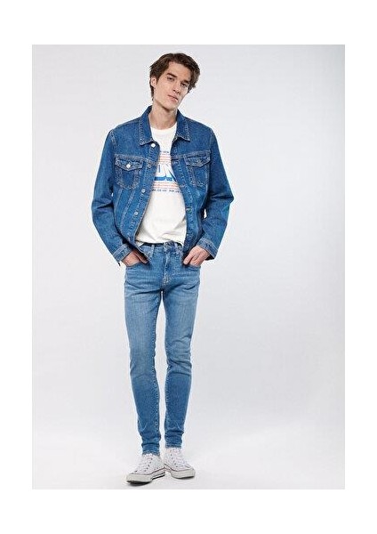 Erkek Leo Mavi 90S Comfort Jean Pantolon 0076280567