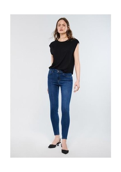 Kadın Tess Indigo Gold Premium Jean Pantolon 100328-82232