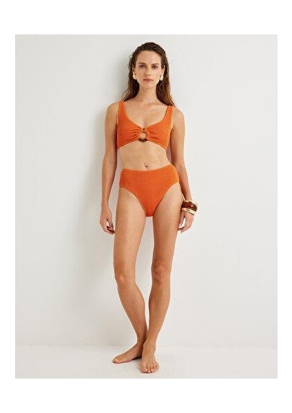 Dokulu Yüksek Bel Bikini Altı