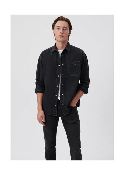 Aidan Mavi Black Antrasit Jean Gömlek 0210588-85622 indirimleri