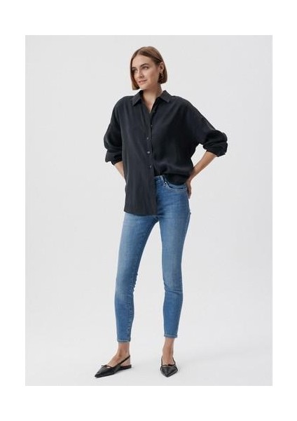 Kadın Tess Mavi Glam Jean Pantolon 100328-80978