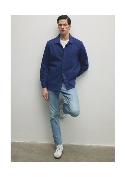 Marcus Premium Blue Puslu Açık Mavi Jean PANTOLON0035186532